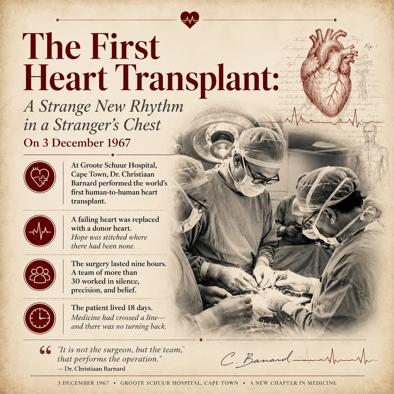 The First Heart Transplant: A Strange New Rhythm in a Stranger's Chest